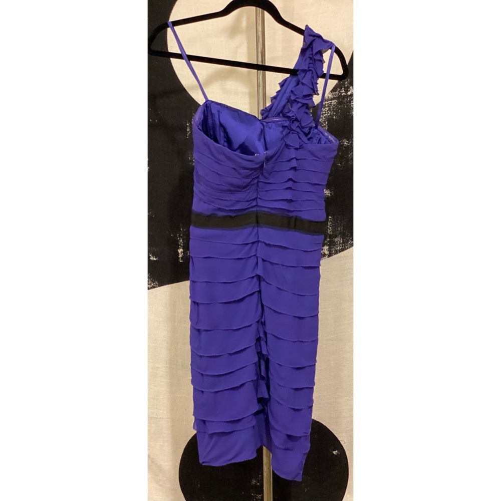 BCBG MaxAzria SIZE2 Violet Ruffle Mini Dress - Picture 4 of 6